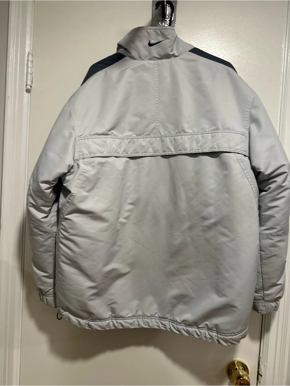 Nike Y2K full-zip fleece lined szM insulated winter light gray Minimalist jacket